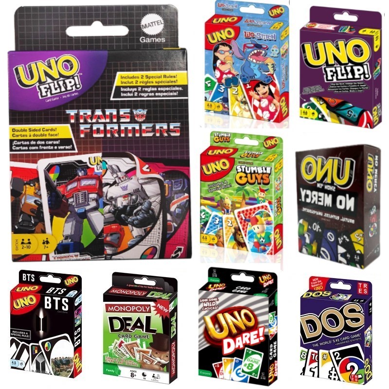 Mattel Games UNO TRANSFORMERS Card Game for Family Night Featuring Tv Show Themed Graphics and a Spe