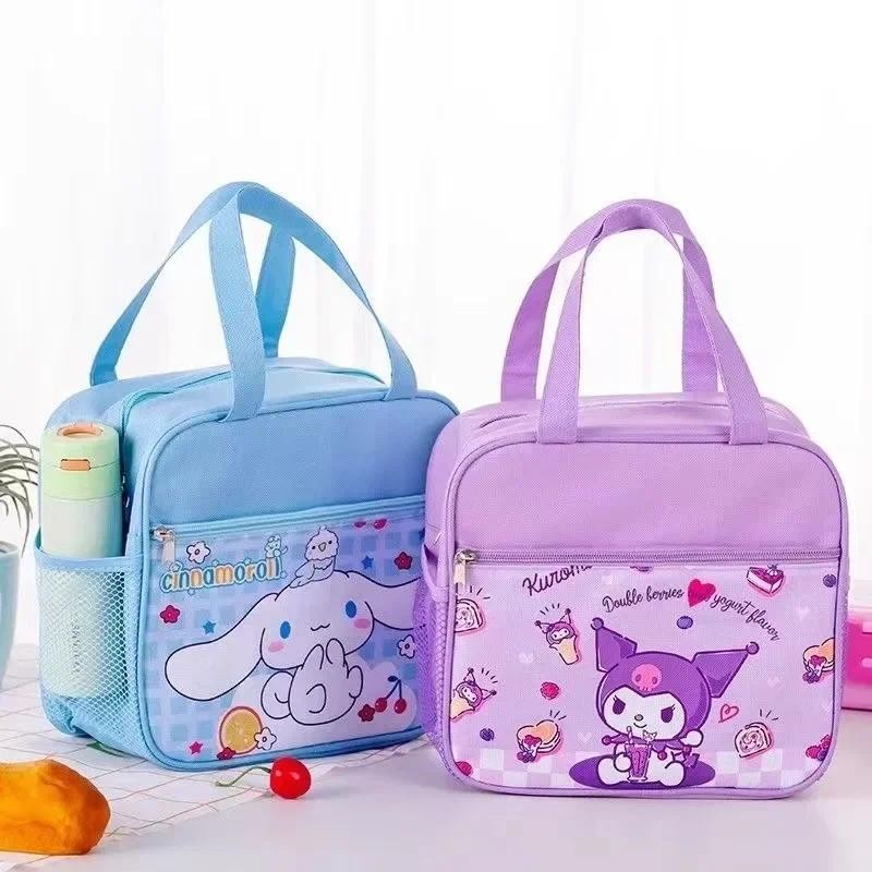 

Cute Cartoon Meal Insulated Bag for Children Sanrio My Melody Kuromi Lunch Box Bag Portable Food Storage Bag