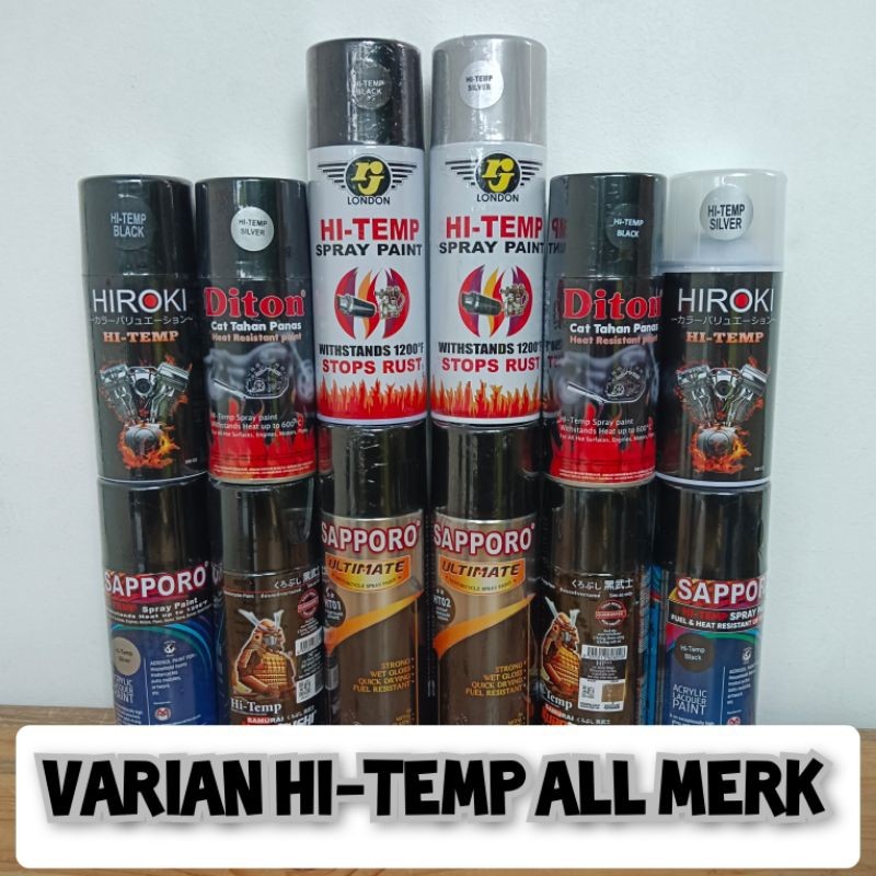 cat spray ALL HI TEMP 300ML-400ML pilok pilox hi temp semua merk 300cc 400cc 300ml 400ml teje hi tem