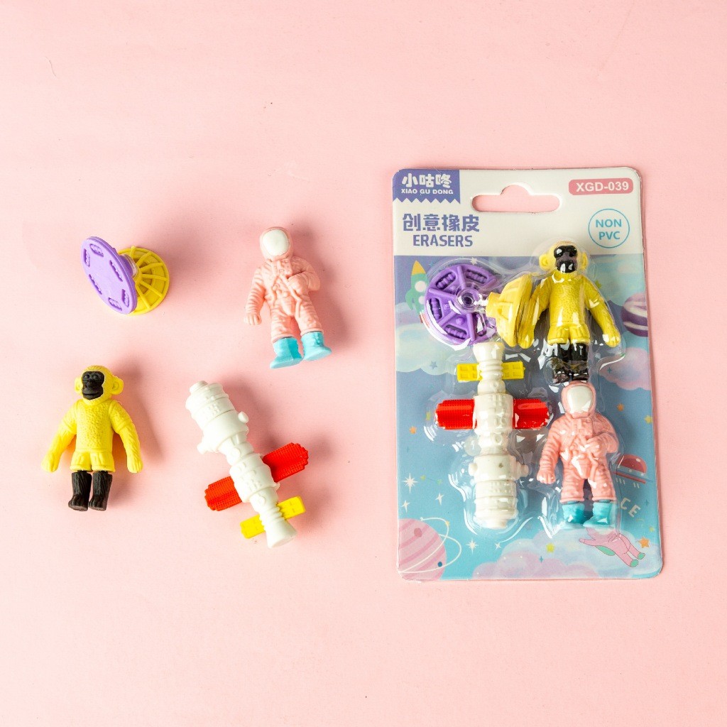 

HYPE N FANCY PENGHAPUS SETIP PAPAN 1 SET 4 PCS ASTRONOT PASTEL XGD-039 ER-1807 ERASER lucu karakter SPACE LUAR ANGKASA