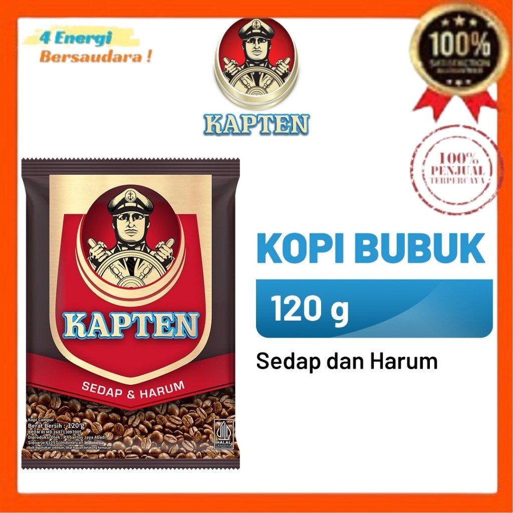 

Kopi Kapten 1 Pack (120 gr) 4 Energi Bersaudara