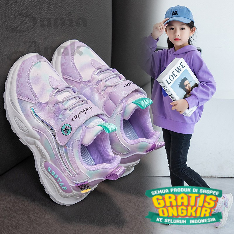 SEPATU ANAK PEREMPUAN KEKEKINIAN / SEPATU SNEAKERS ANAK / SEPATU ANAK PEREMPUAN/ marun maroon merah 