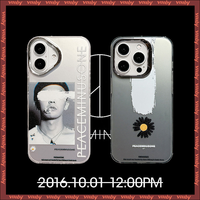 G-Dragon PEACEMINUSONE daisy label frame foto Elektroplated Telephone Case Suitable for IPhone16 16P