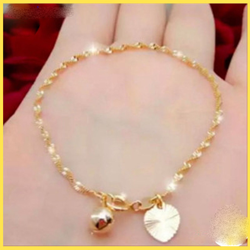 promo....gelang emas asli 24k kadar emas mudah 17,7 anti karat (ada surat dan dompet)