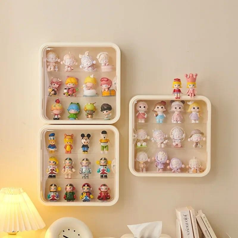 

30x30x8cm Wall Mount Showcase Acrylic Blind Figures 3 Layers Toy Display Case Figures Display Stand Dust Proof Doll Storage Box