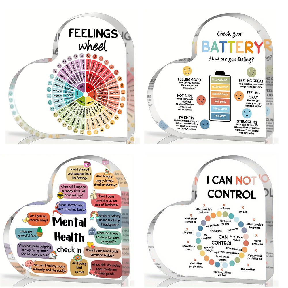 

Mental Health Decor, Psychotherapy Affirmations Heart Acrylic Sign, Therapy & Counseling Office Decor, School Counselor Sign