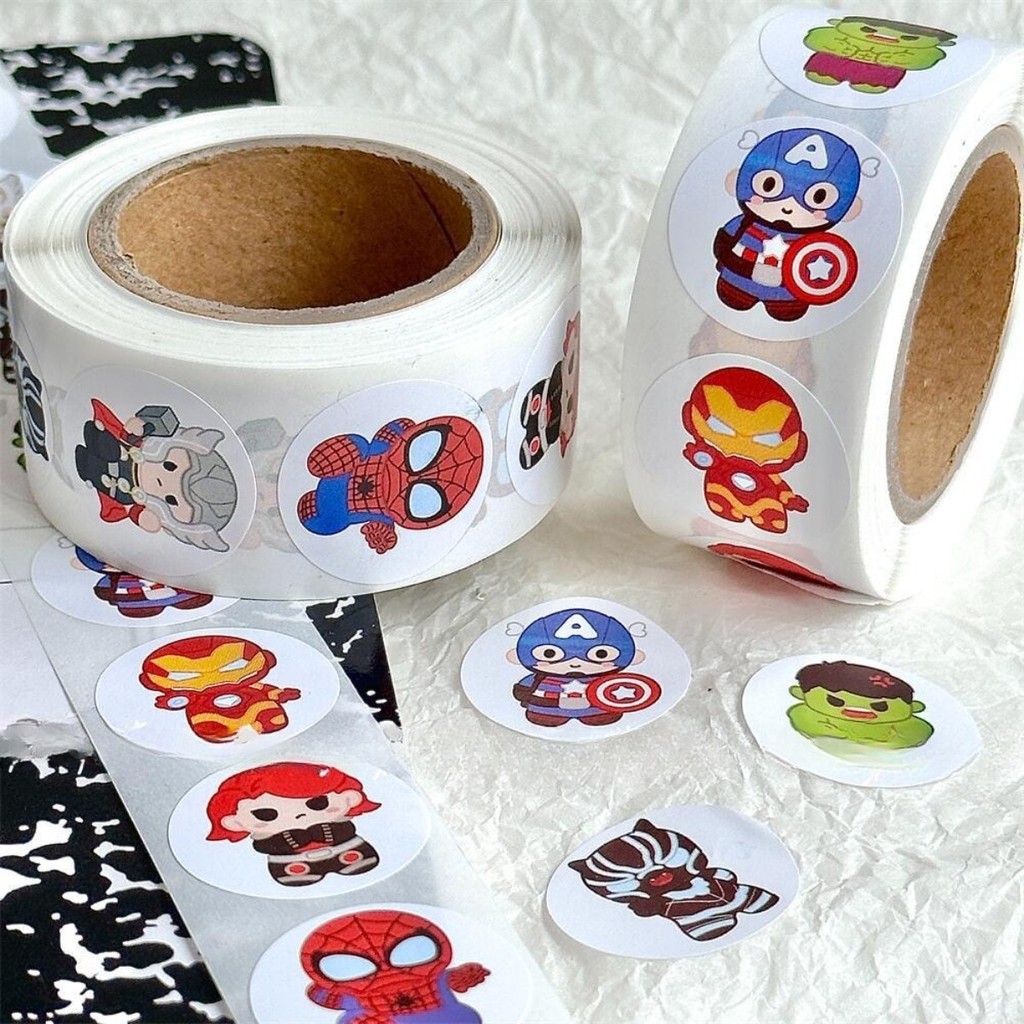 

500SheetsAnime sticker Disney Spiderman Cartoon Stickers Pull Out Spiderman StIckers Cute Kawai Baby Boykids Toy christmars gift