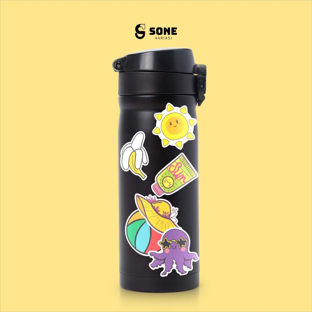 

Stiker Summer Time Paper Vinyl Anti Air Aksesoris Laptop Buku Tumbler