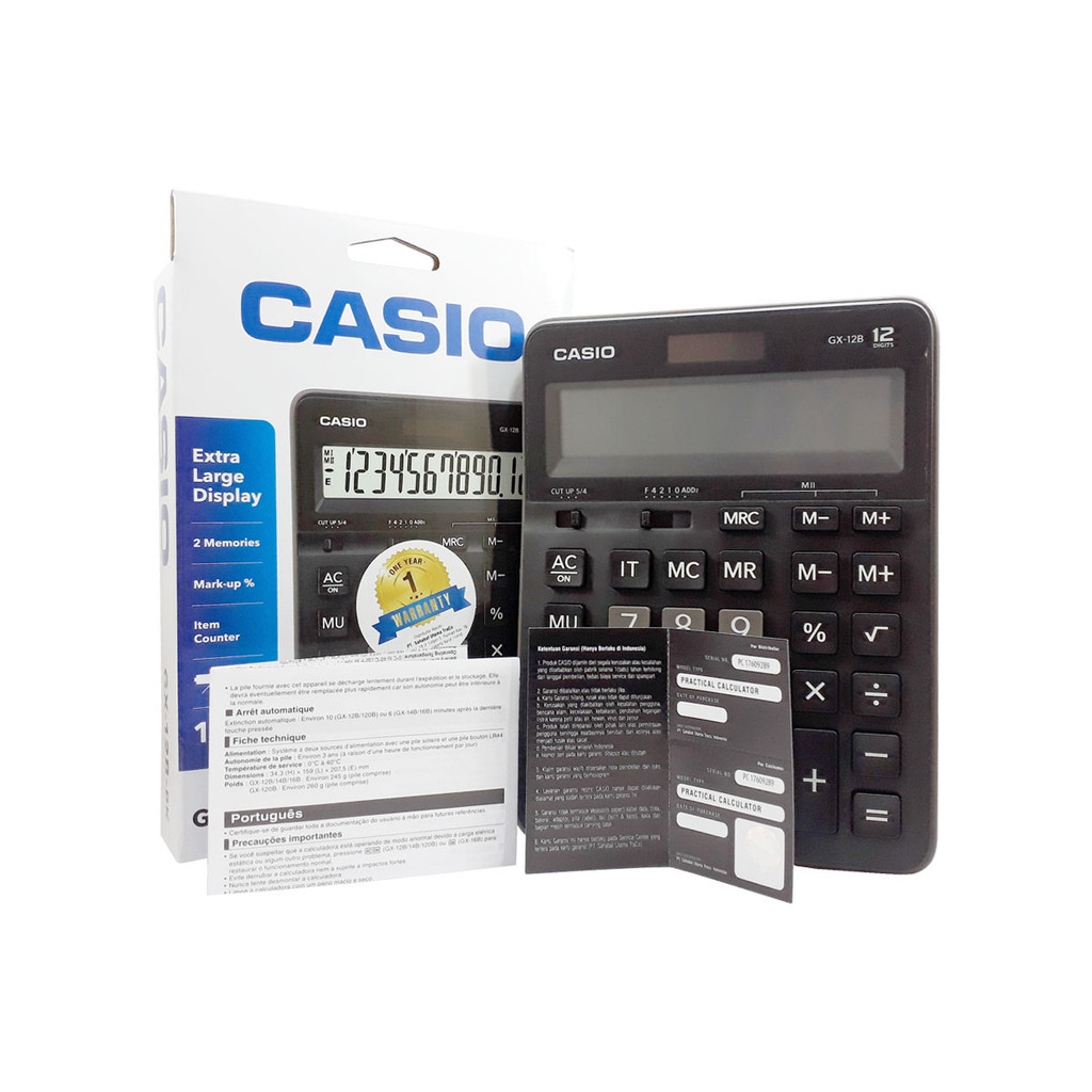 

Calculator CASIO GX-12B GX Cal 12B Dekstop Calculator Original