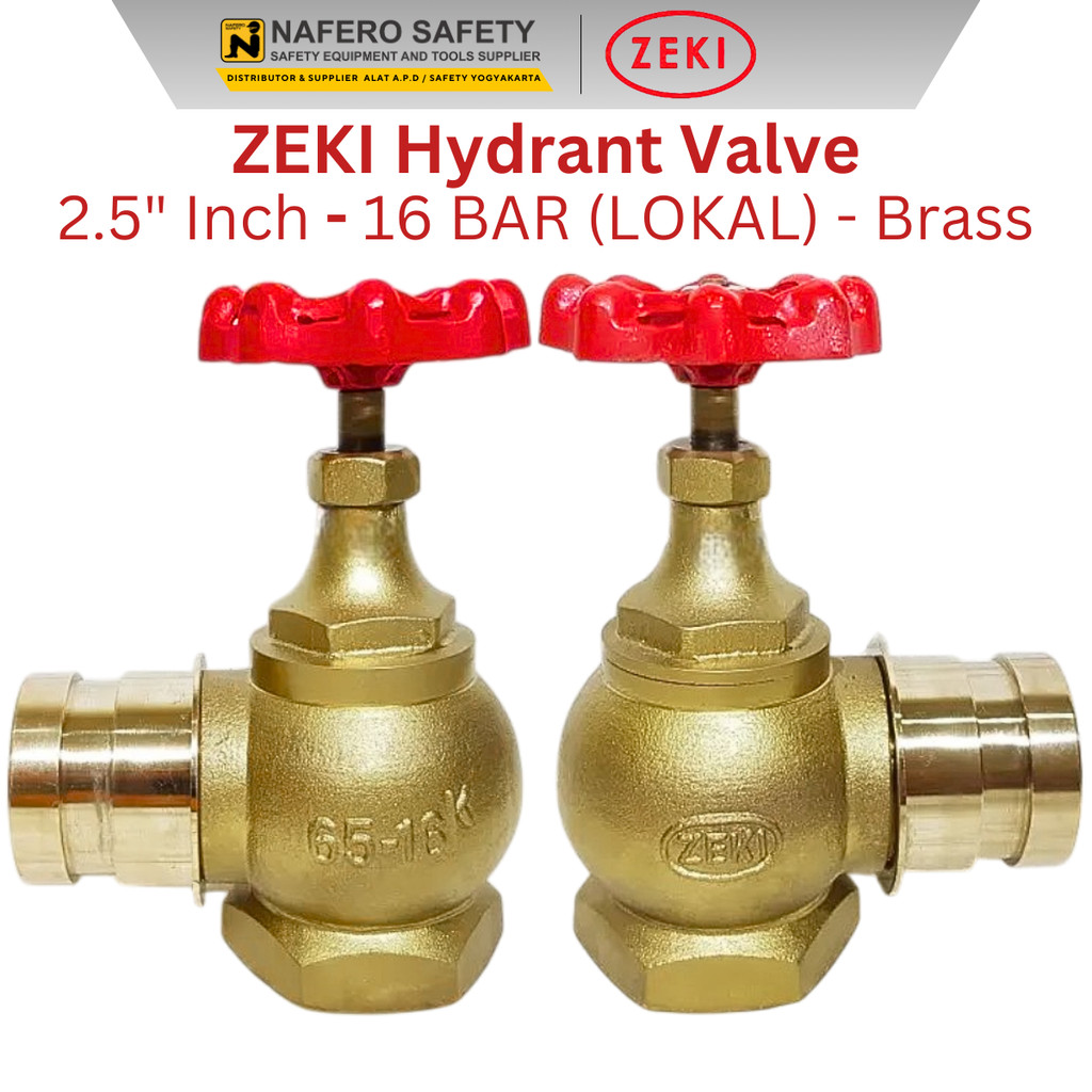 ZEKI Hydrant Valve Landing Valve 2.5" Inch 16 BAR 16K Kuningan / Brass Machino LOKAL Pemadam Kebakar