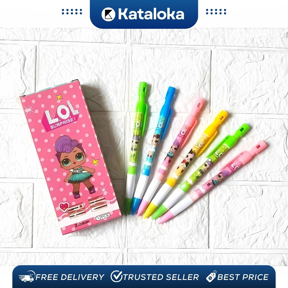 

GROSIR!!! (1 BOX BESAR isi 144 PCS) PENCIL MECHANIC 2.0 / PENSIL MEKANIK BESAR 2B 2.0 FANCY KARAKTER
