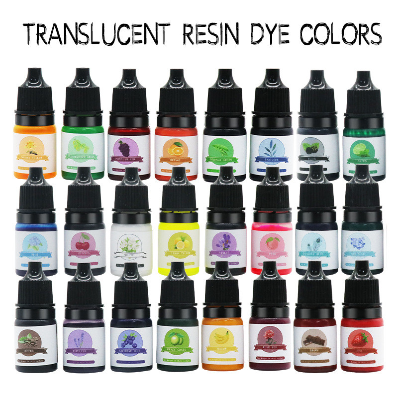 

24 Color/Set Epoxy Resin Pigment UV Liquid Dye Oily Concentrate Colorant for DIY Crystal Mold Crafts Jewelry Making