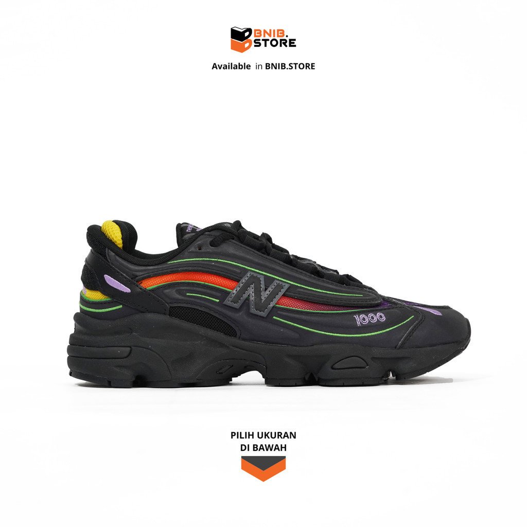 NB 1000 Sneaker Pria Black Reflective Original