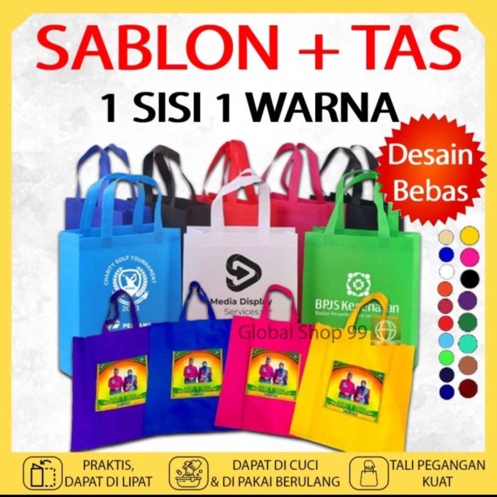 

Jasa Sablon Tas Spunbond / Polymailer / Bublemailer 1 Sisi 1 Warna
