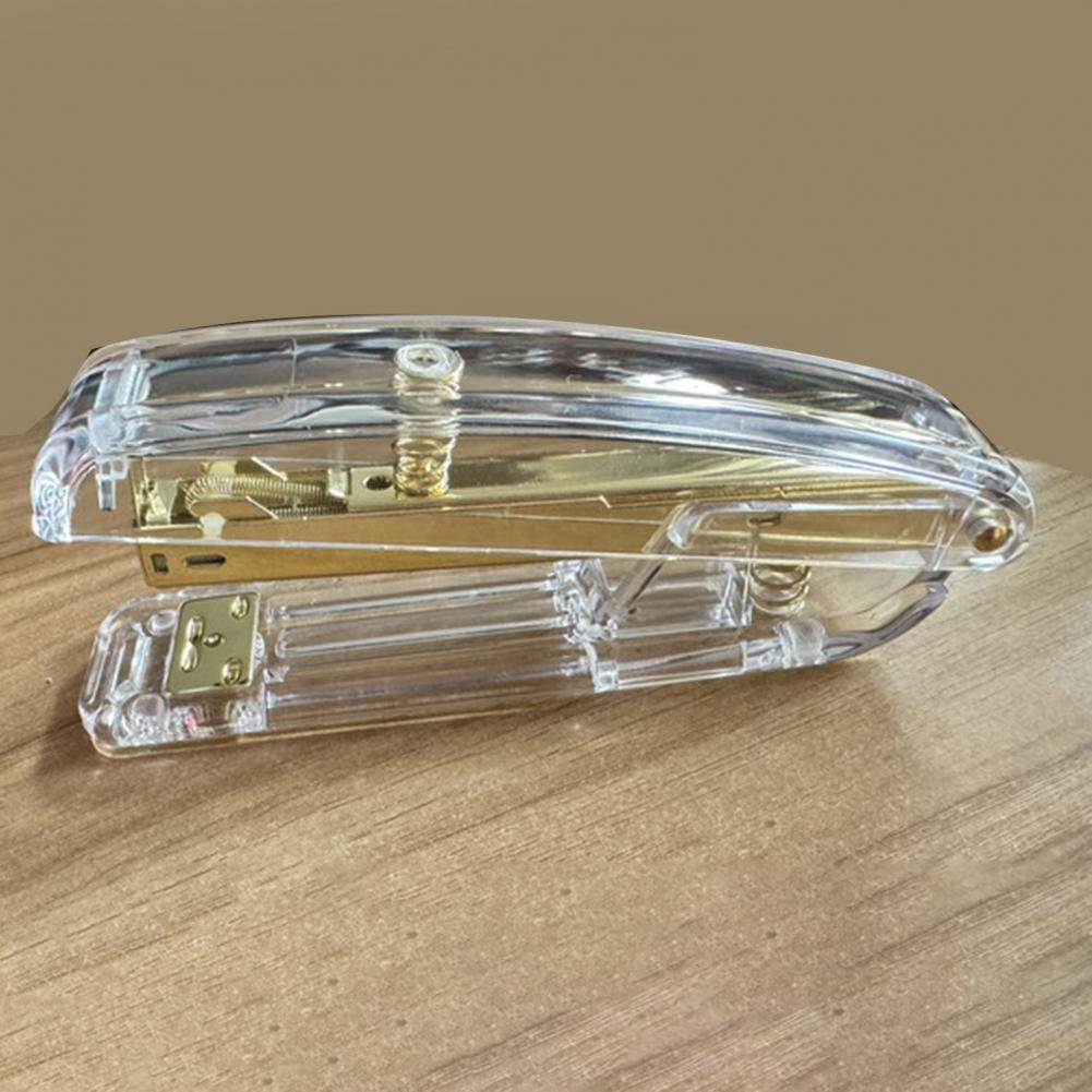 

Lever-action Stapler Hand Fatigue Reduction Stapler Heavy Duty Transparent Desktop Stapler with Anti-slip Base for School
