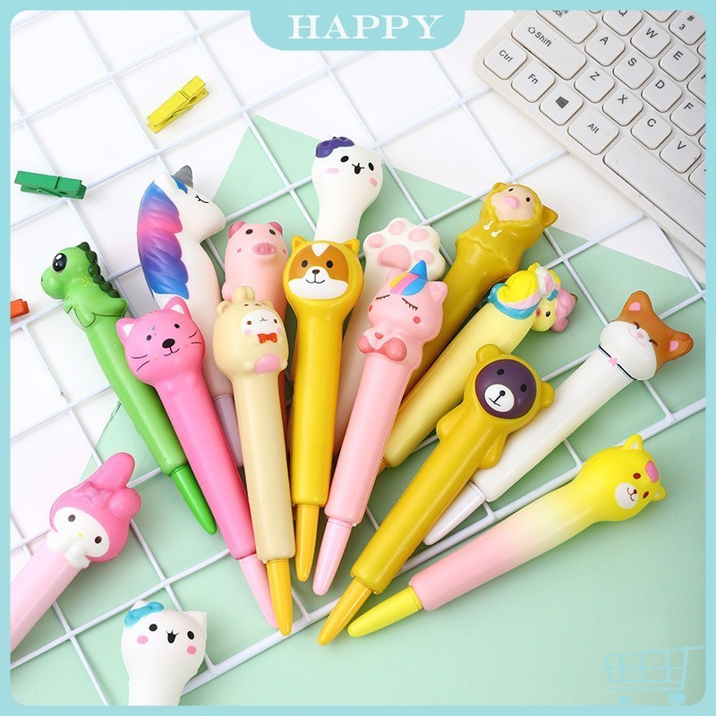 

【Ready Stock】Pulpen Gel Model Squishy / Alat Tulis Ballpoint Pen Karakter Lucu Mainan Anak