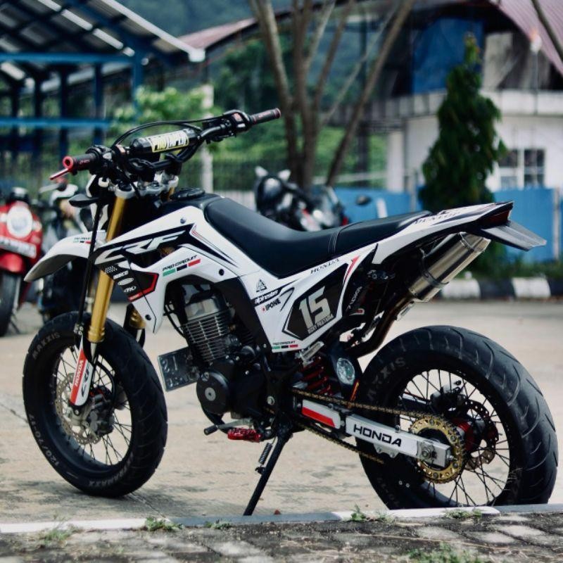 BINU GRAPHIC JUAL DECAL CRF 150 L COMBINASI HOLOGRAM PUTIH SIMPLE KEREN