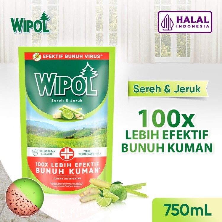 Wipol Pembersih Lantai Sereh Dan Jeruk 750 mL - CBY