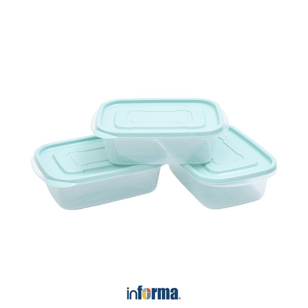 

Informa Appetite 890 ml Set 3 Pcs Bondi Wadah Makanan - Hijau Food Container Kotak Makan Food Grade Serbaguna Tempat Makanan Food Storage Kitchenware