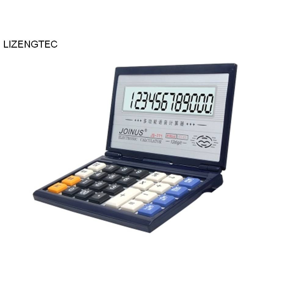 

LIZENGTEC Folding Calculator Fashion Business Finance Battery with Alarm clock 12 Digit Big Button