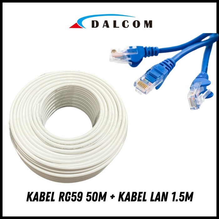 KABEL CCTV RG-59 50M + KABEL LAN 1.5M