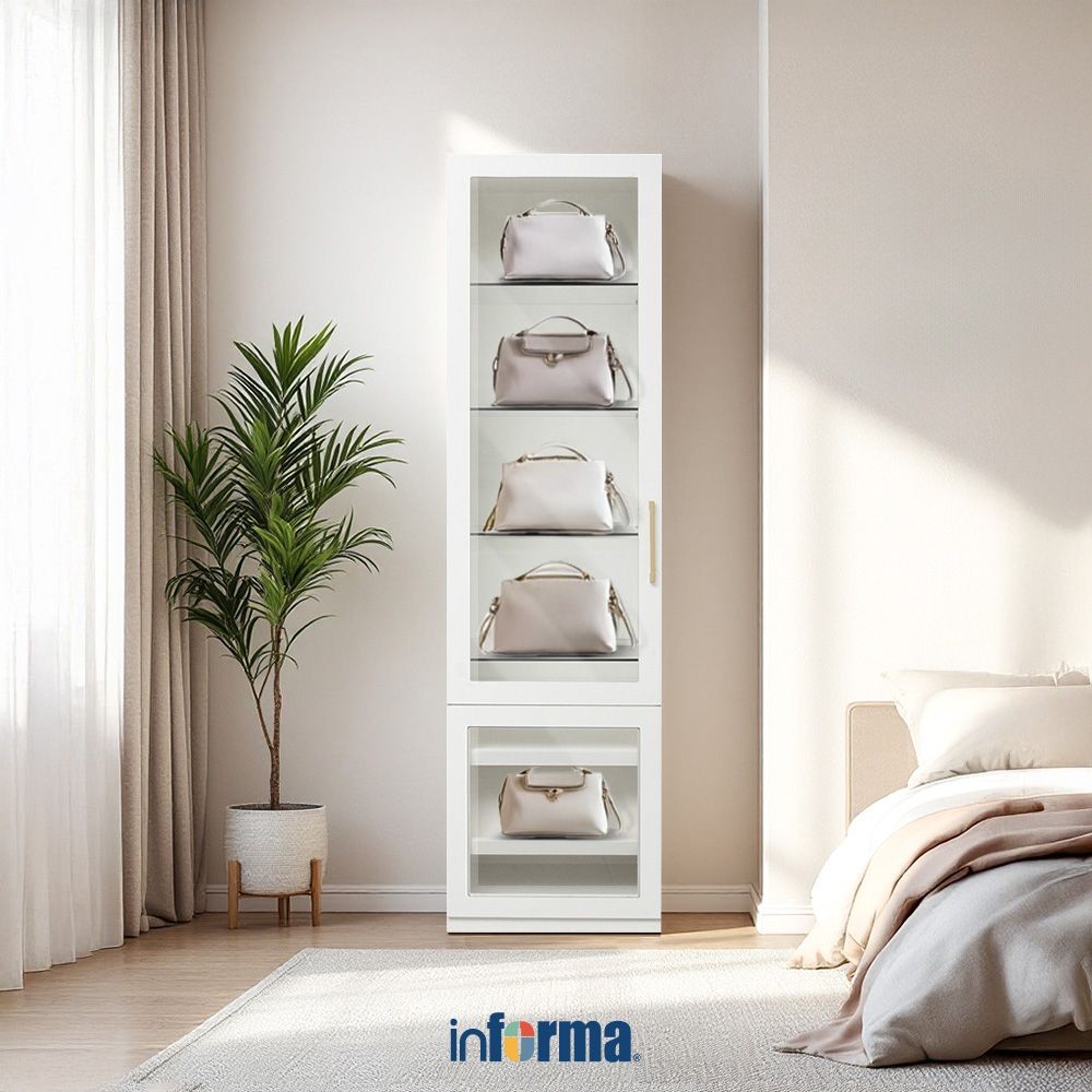 Informa Custom Furniture Coletta Kabinet Sepatu & Tas - Putih Organizer Sandal Dan Sepatu Rak Lemari