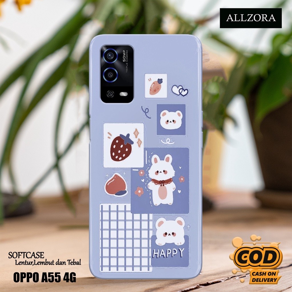 Case Oppo A55 4G Terbaru - Fashion Case KARTUN - Casing Hp Oppo A55 4G Terbaru - Softcase Hp Oppo A5