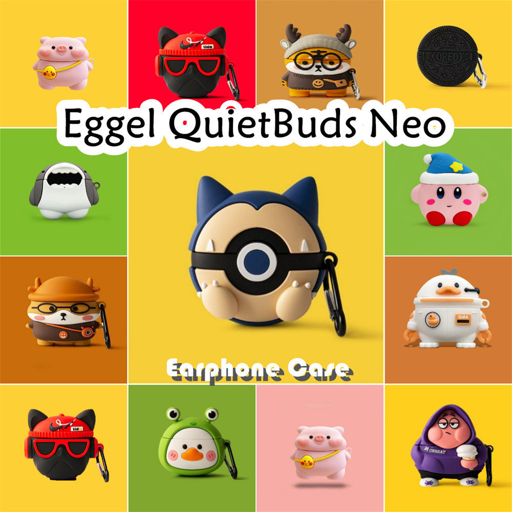 【distinctive】Untuk Eggel QuietBuds Neo Case Lucu Kartun Soft Silicone Earphone Case Cover NO.2