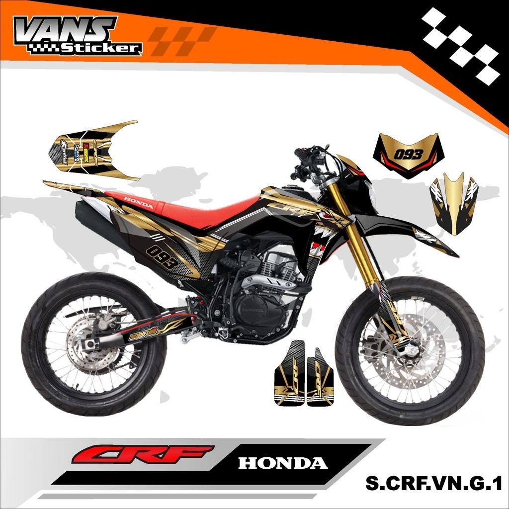 Sticker Striping CRF 150L-lis sticker variasi motor crf 150L