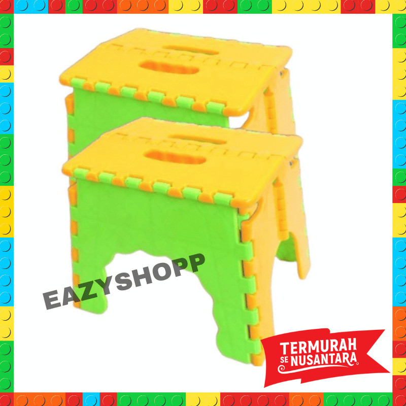 Kursi Bangku Duduk Plastik Serbaguna Lipat Multifungsi Mini Portable