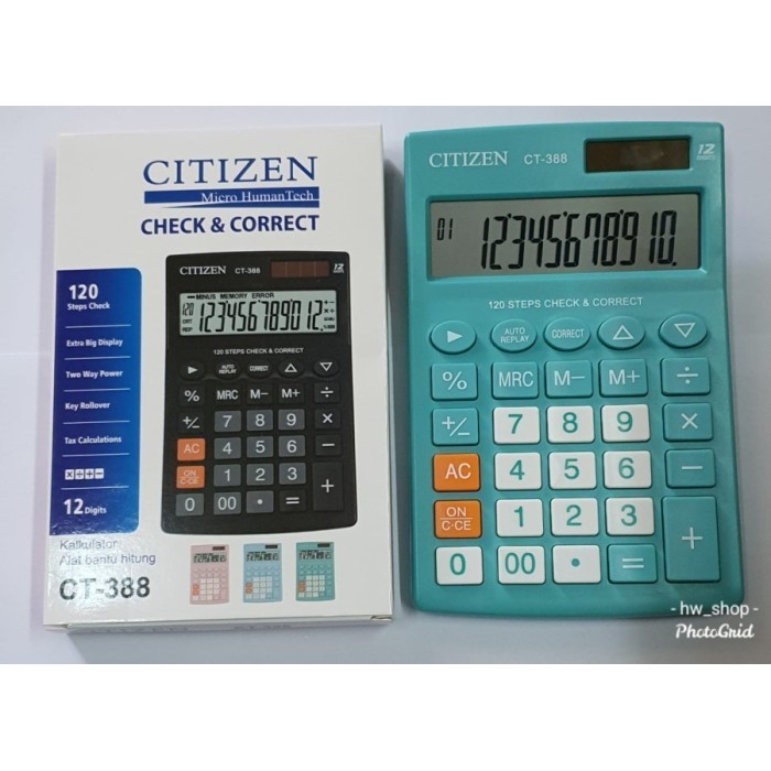 

Kalkulator Citizen CT-388 12Digit