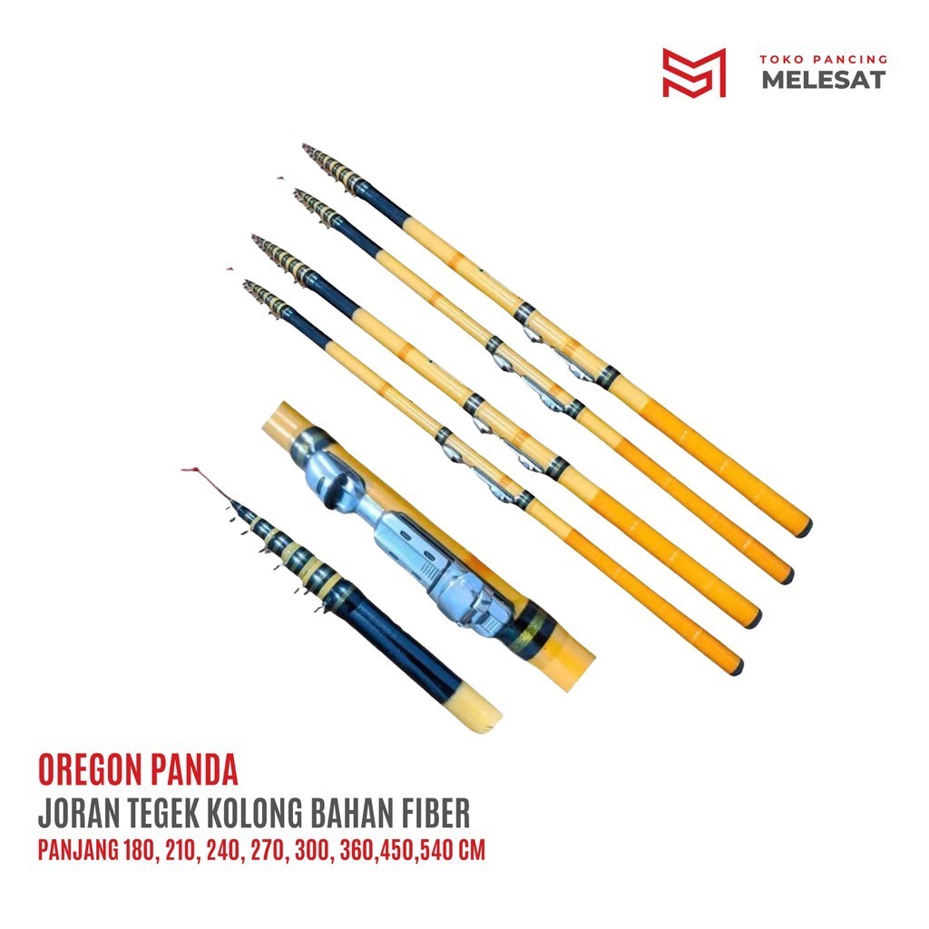 Oregon Panda Joran Pancing Tegek Kolong Bahan Fiber Ros Medium  Full Kolongan Keramik