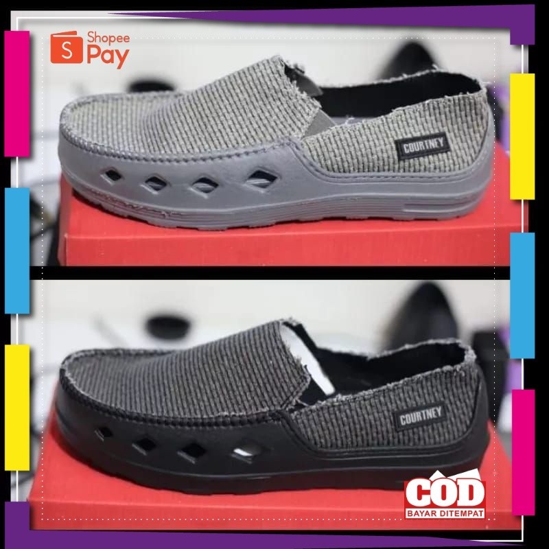 UKURAN SIZE 37 38 39 40 41 42 43 44 45 / GUDANG SEPATU SLIP ON COURTNEY   by ARDILES