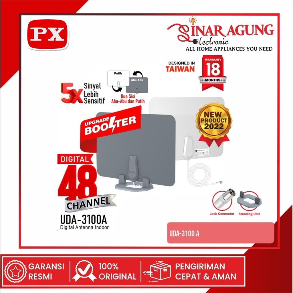 [COD] ANTENA DIGITAL INDOOR PXUDA3100A / PX-UDA3100 / UDA-3100 BOOSTER 100% ORIGINAL