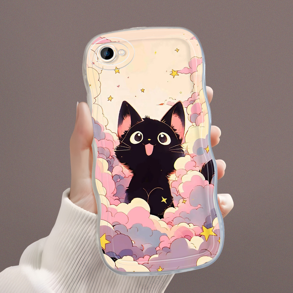 Casing Hp Untuk Vivo X9 X9S V5 Plus 1611 Kesing Soft Phone Case Bergelombang Cute Cat Softcase Cassi