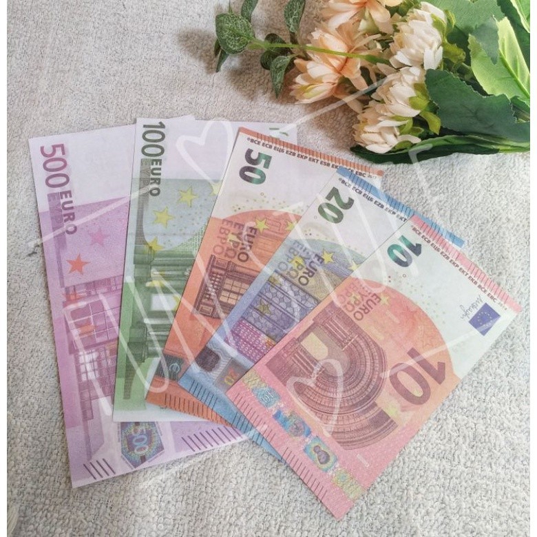 KOREAN Uang replika/ uang mainan 10 EURO 20 EURO 50 EURO 100 EURO dan 500 EURO