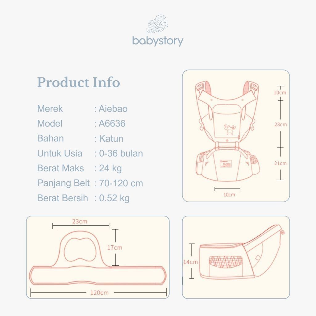 hipseat Aiebao 6636 premium hipseat