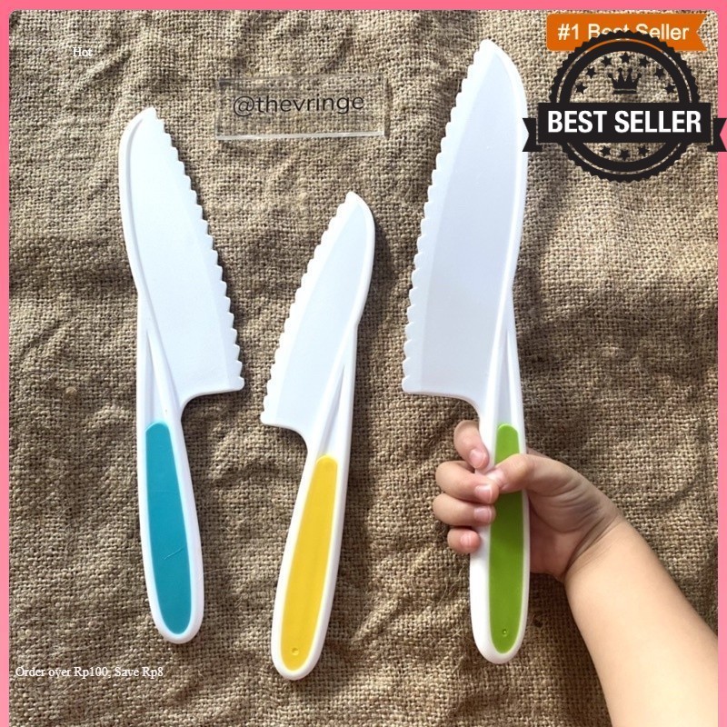 Pisau Anak Set isi 3 Kids Knives / Plastic Knife Pisau Dapur Anak