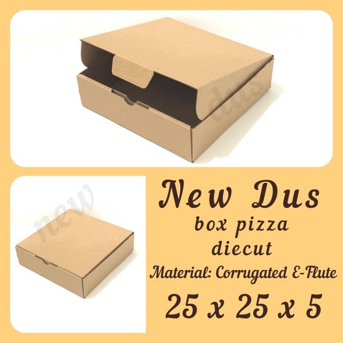 

corrugated Box DIECUT/PIZZA uk 25x25x5 = 300 pcs kotak kardus packing