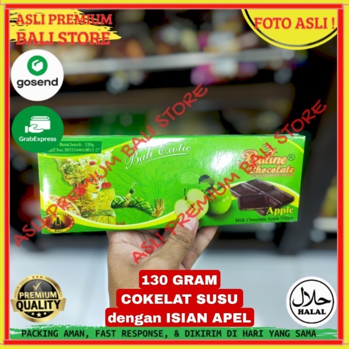 

OLEH OLEH MAKANAN CEMILAN CAMILAN SNACK KULINER KHAS ASLI ORI ORIGINAL BALI COKELAT COKLAT SUSU APEL