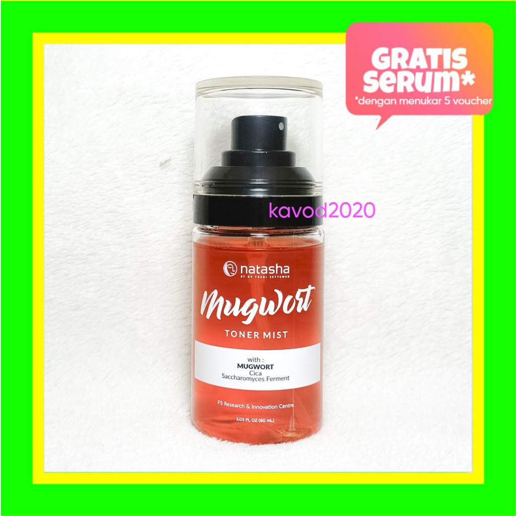 Toner MUGWORTSKINMIST Natasha Mugwort Skin Toner Mist 60 ml by dr Fredi Setyawan Original Skincare A