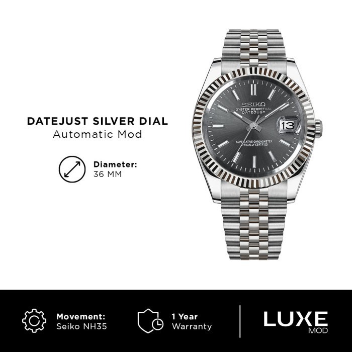Seiko Datejust Grey Dial NH35