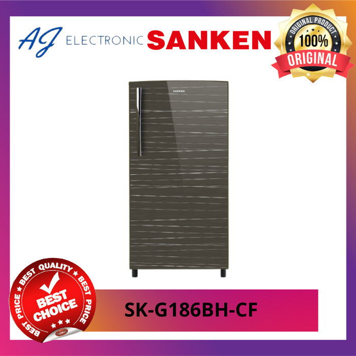 KULKAS SANKEN SK-G186BH-CF / SKG186BHCF / SK G186BH CF , 1 PINTU
