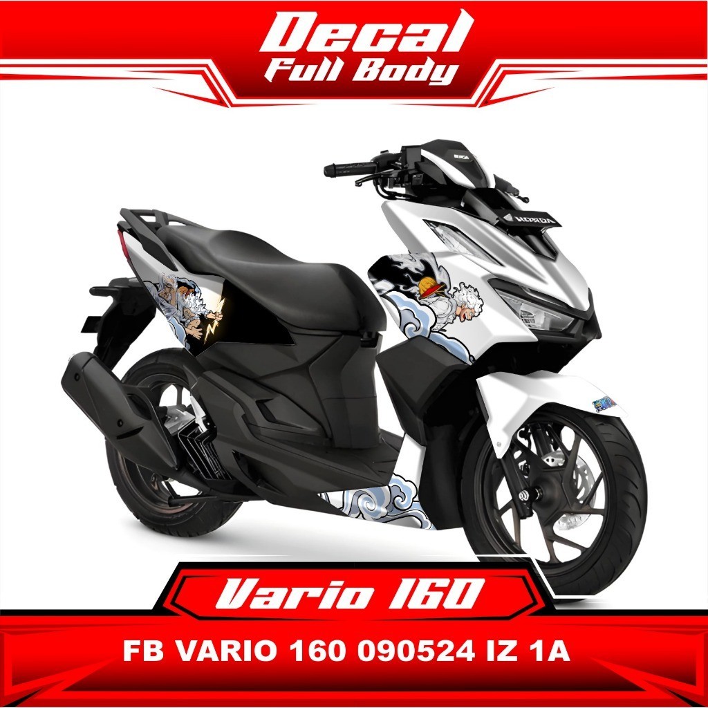Stiker Sticker Decal full body Motor Honda Vario 160 Hitam 090524 IZ 01