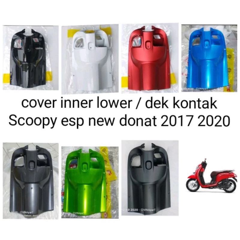 cover inner lower legshield kontak new scoopy fi esp 2017 2018 2019 2020 k93 merah hitam putih non o
