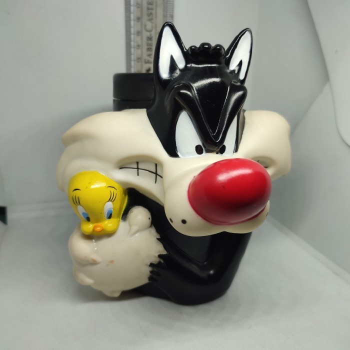 RR27 Vintage Gelas Mug Warner Bros Looney Tunes Sylvester Tweety Original