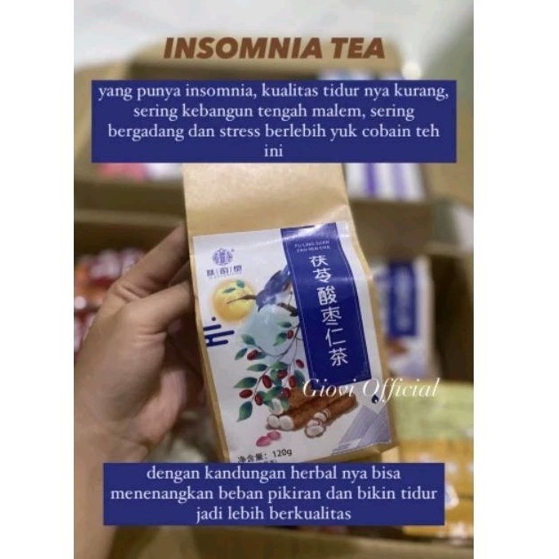 

INSOMNIA TEA | SLEEP TEA SOOTHING PORIA & SOUR JUJUBE SEED PENANG MALAYSIA | READY 1 MARET