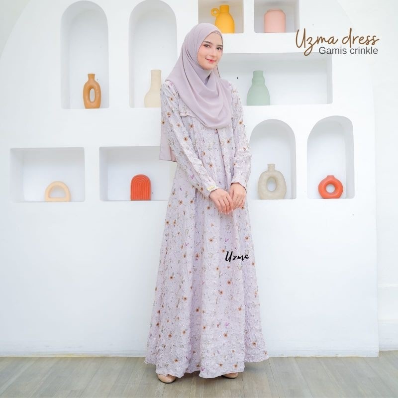UZMA GAMIS CRINKLE MOTIF GAMIS HARIAN GAMIS DAILY