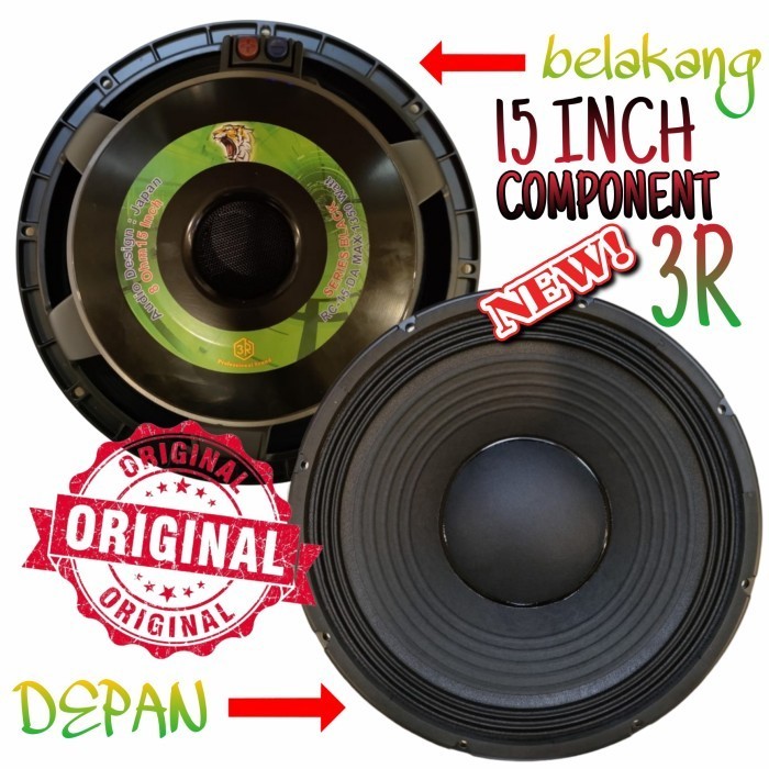 Component Speaker 3R 15 Inch RC-15 DA PRO High Quality Audio 1350 Watt