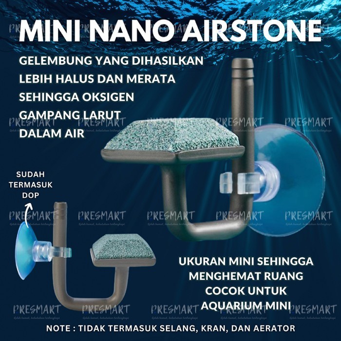 Mini Batu Gelembung Udara Airstone / Mini Airstone Nano / Batu Aerator Nano